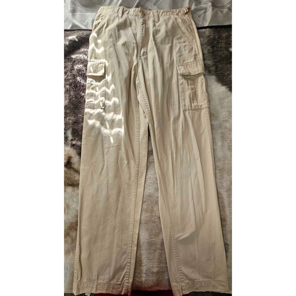 Cabela’s Outdoors 100% Cotton Cargo Pants Men’s 34X36 Khaki Utility Work Hiking